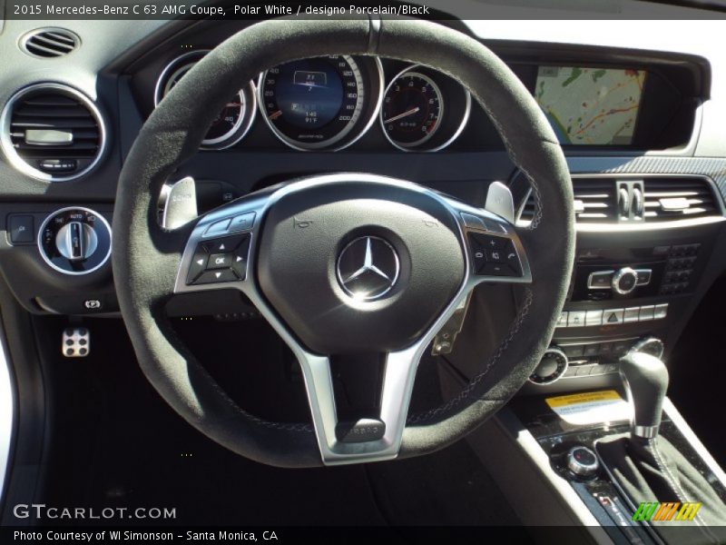 Polar White / designo Porcelain/Black 2015 Mercedes-Benz C 63 AMG Coupe