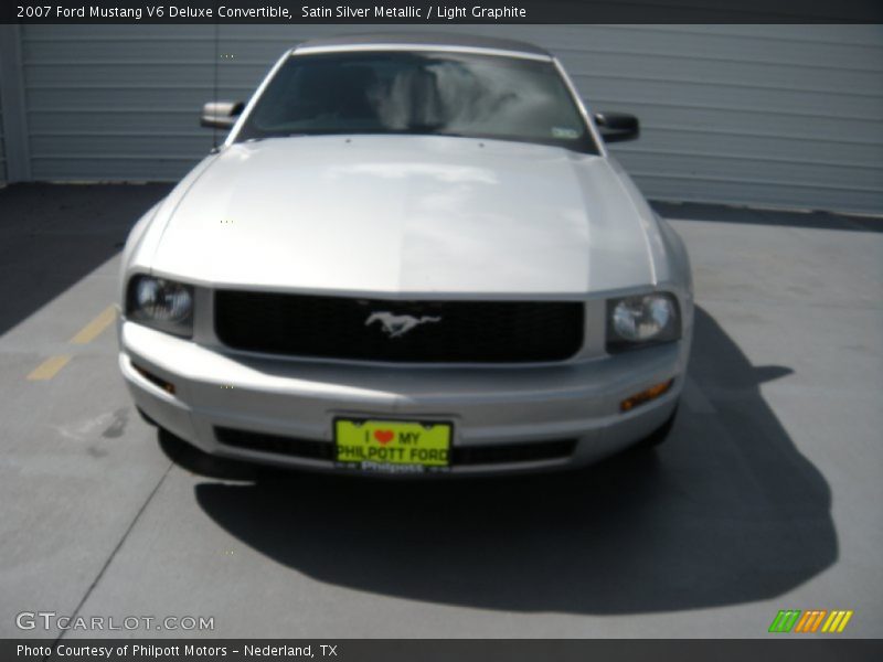 Satin Silver Metallic / Light Graphite 2007 Ford Mustang V6 Deluxe Convertible