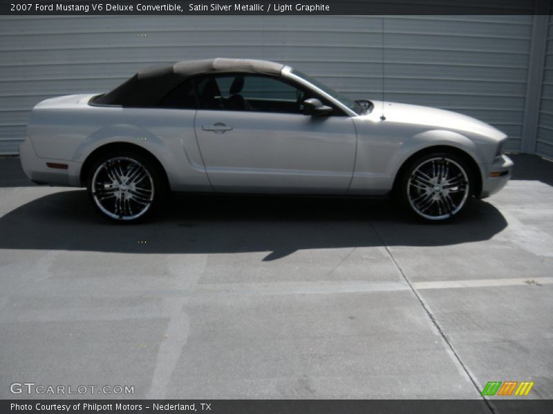 Satin Silver Metallic / Light Graphite 2007 Ford Mustang V6 Deluxe Convertible