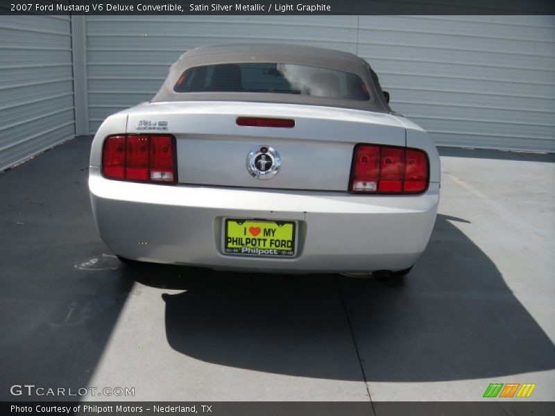 Satin Silver Metallic / Light Graphite 2007 Ford Mustang V6 Deluxe Convertible