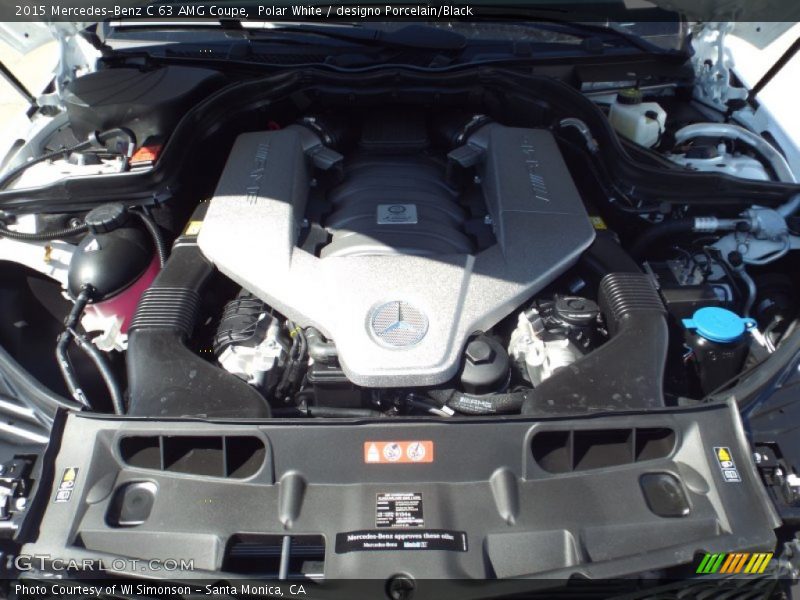 Polar White / designo Porcelain/Black 2015 Mercedes-Benz C 63 AMG Coupe