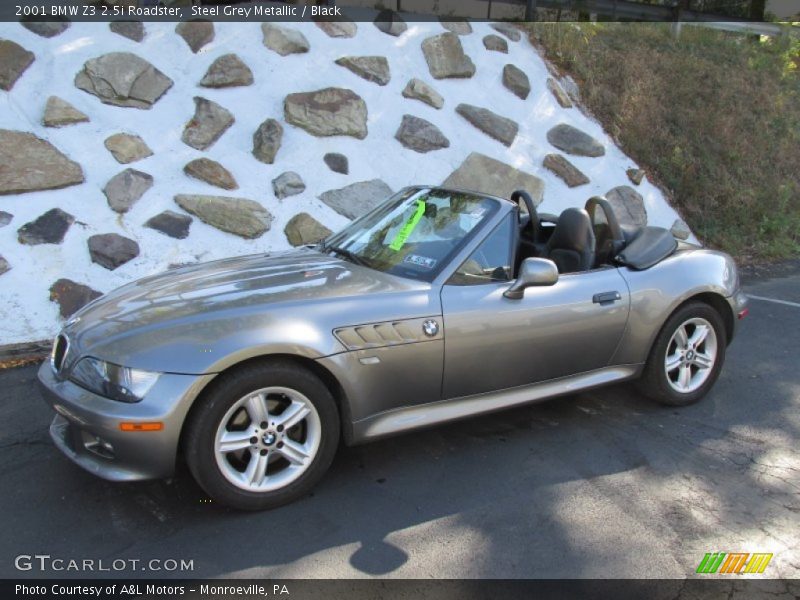 Steel Grey Metallic / Black 2001 BMW Z3 2.5i Roadster