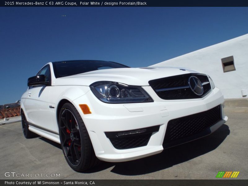 Polar White / designo Porcelain/Black 2015 Mercedes-Benz C 63 AMG Coupe