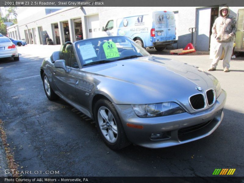 Steel Grey Metallic / Black 2001 BMW Z3 2.5i Roadster