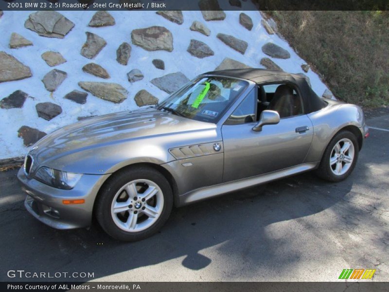 Steel Grey Metallic / Black 2001 BMW Z3 2.5i Roadster