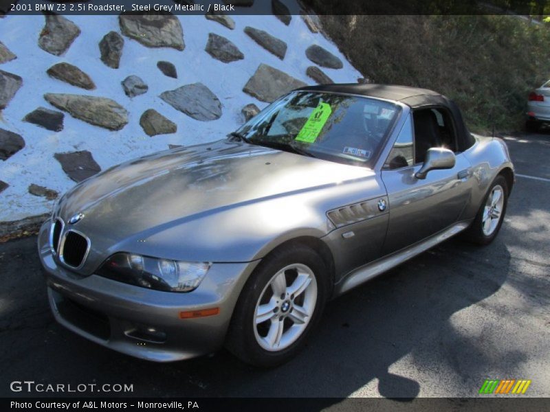 Steel Grey Metallic / Black 2001 BMW Z3 2.5i Roadster