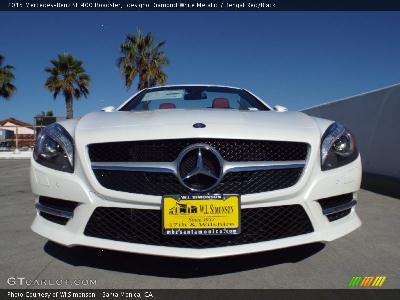 designo Diamond White Metallic / Bengal Red/Black 2015 Mercedes-Benz SL 400 Roadster