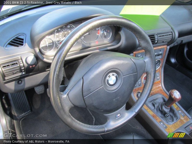 Steel Grey Metallic / Black 2001 BMW Z3 2.5i Roadster