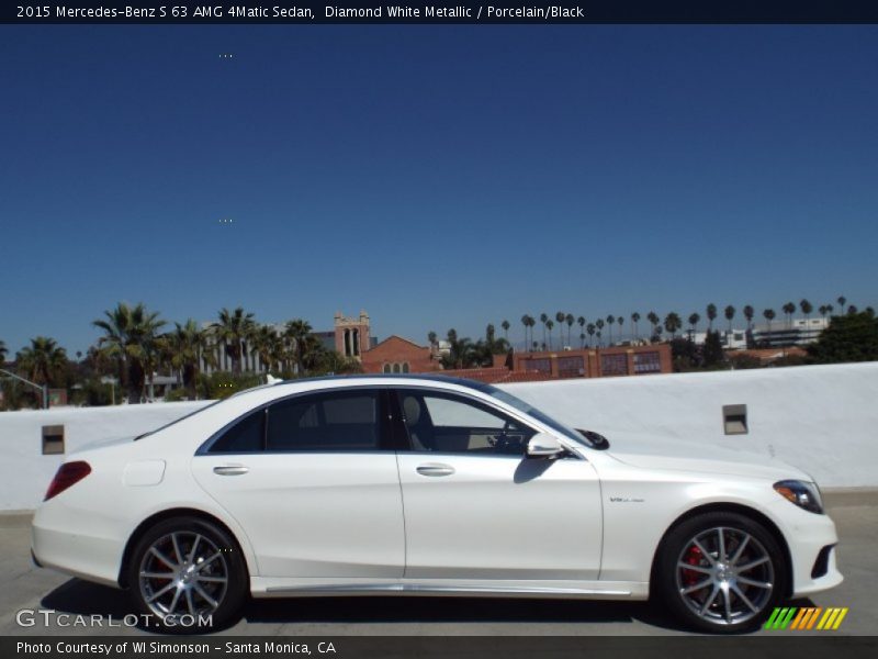 Diamond White Metallic / Porcelain/Black 2015 Mercedes-Benz S 63 AMG 4Matic Sedan