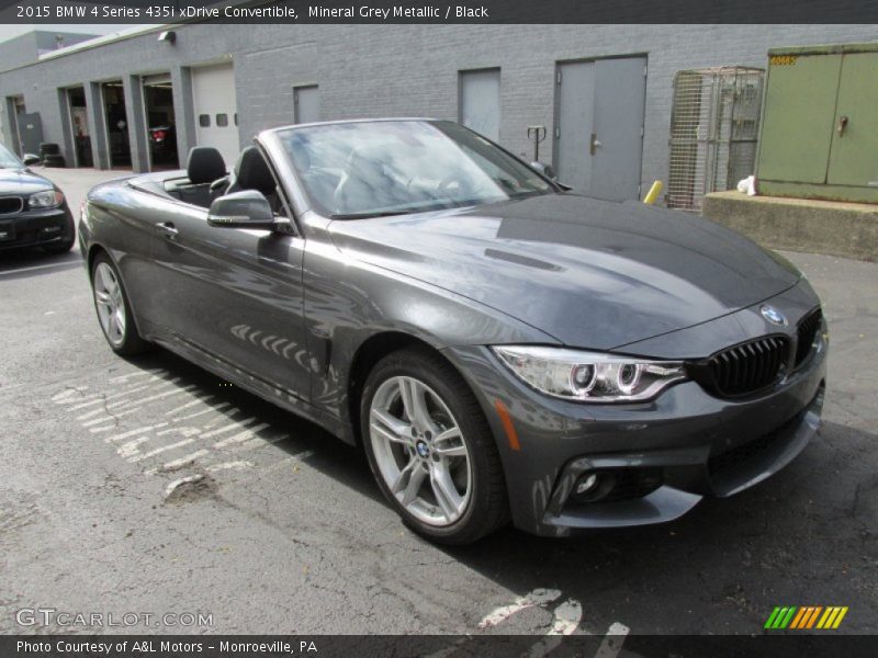 Mineral Grey Metallic / Black 2015 BMW 4 Series 435i xDrive Convertible