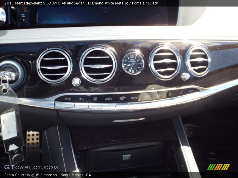 Diamond White Metallic / Porcelain/Black 2015 Mercedes-Benz S 63 AMG 4Matic Sedan