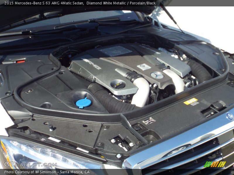 Diamond White Metallic / Porcelain/Black 2015 Mercedes-Benz S 63 AMG 4Matic Sedan