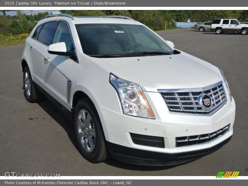 Platinum Ice Tricoat / Shale/Brownstone 2015 Cadillac SRX Luxury