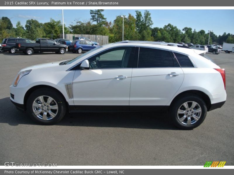 Platinum Ice Tricoat / Shale/Brownstone 2015 Cadillac SRX Luxury