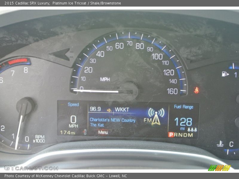 Platinum Ice Tricoat / Shale/Brownstone 2015 Cadillac SRX Luxury