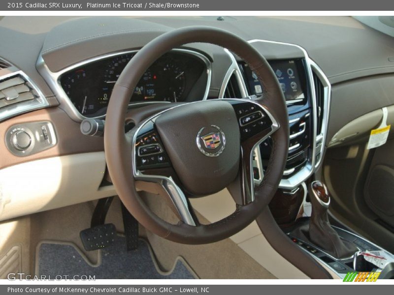 Platinum Ice Tricoat / Shale/Brownstone 2015 Cadillac SRX Luxury