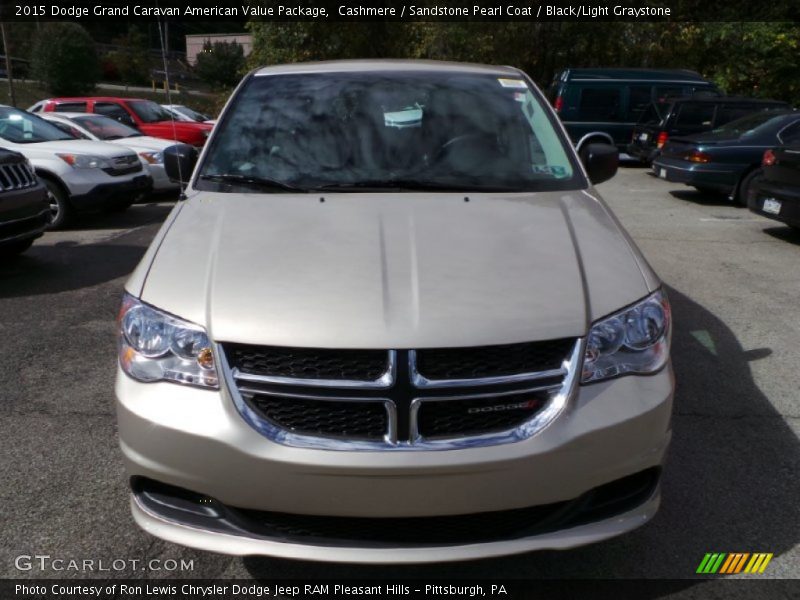 Cashmere / Sandstone Pearl Coat / Black/Light Graystone 2015 Dodge Grand Caravan American Value Package
