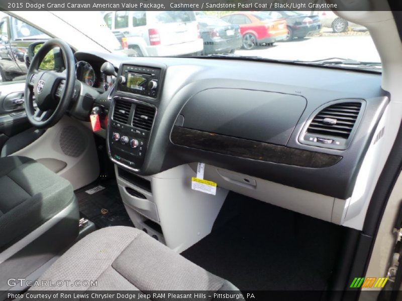 Cashmere / Sandstone Pearl Coat / Black/Light Graystone 2015 Dodge Grand Caravan American Value Package