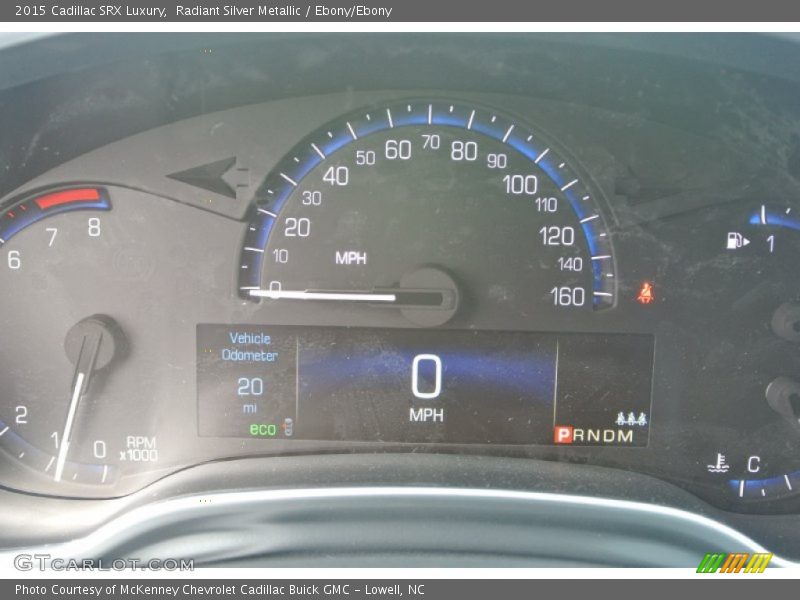 Radiant Silver Metallic / Ebony/Ebony 2015 Cadillac SRX Luxury
