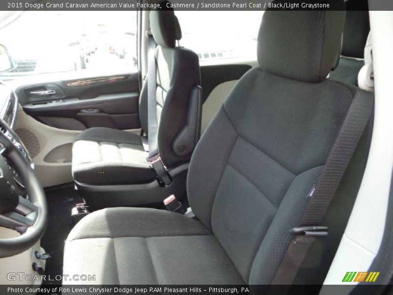 Cashmere / Sandstone Pearl Coat / Black/Light Graystone 2015 Dodge Grand Caravan American Value Package
