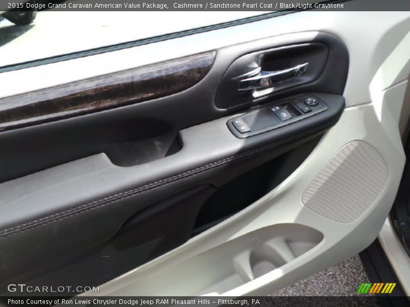 Cashmere / Sandstone Pearl Coat / Black/Light Graystone 2015 Dodge Grand Caravan American Value Package