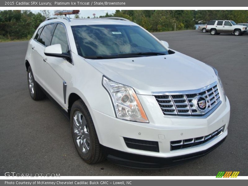 Platinum Ice Tricoat / Shale/Brownstone 2015 Cadillac SRX Luxury