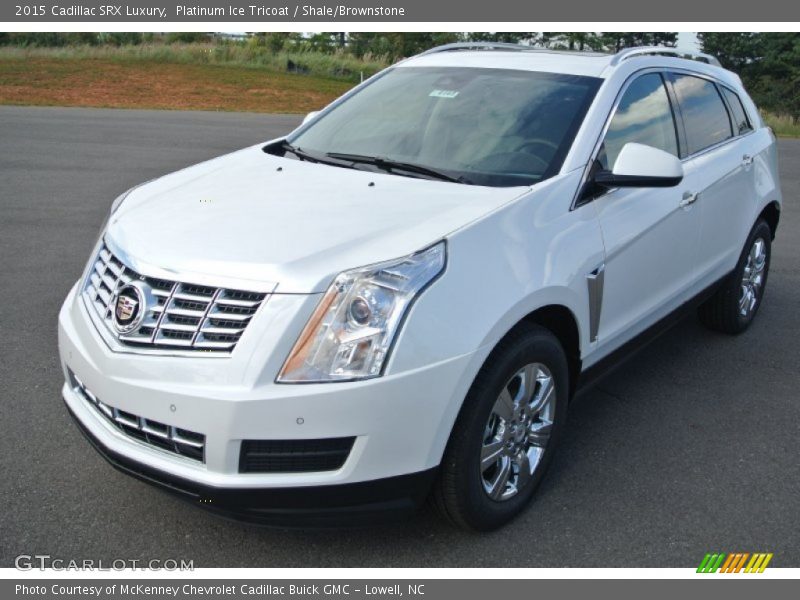 Platinum Ice Tricoat / Shale/Brownstone 2015 Cadillac SRX Luxury