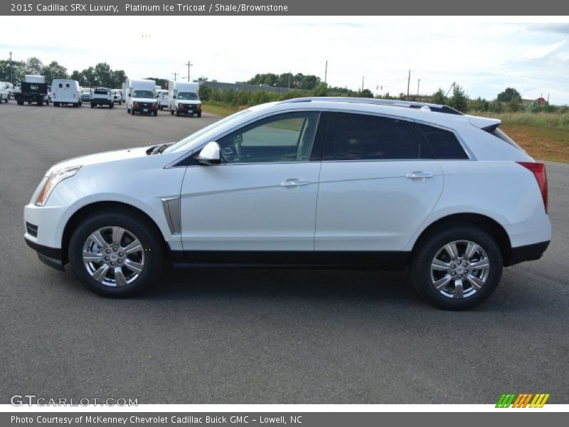 Platinum Ice Tricoat / Shale/Brownstone 2015 Cadillac SRX Luxury