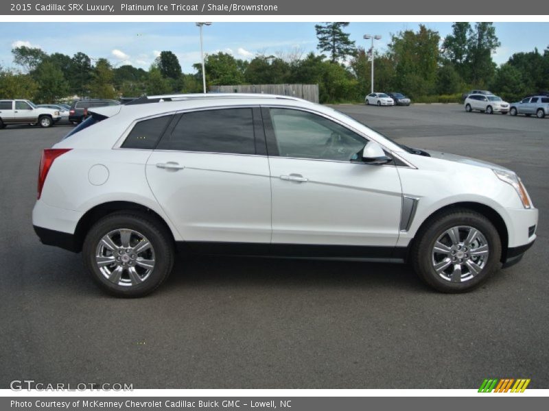 Platinum Ice Tricoat / Shale/Brownstone 2015 Cadillac SRX Luxury