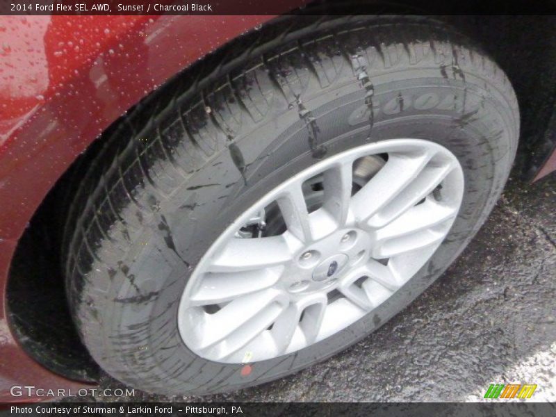 Sunset / Charcoal Black 2014 Ford Flex SEL AWD