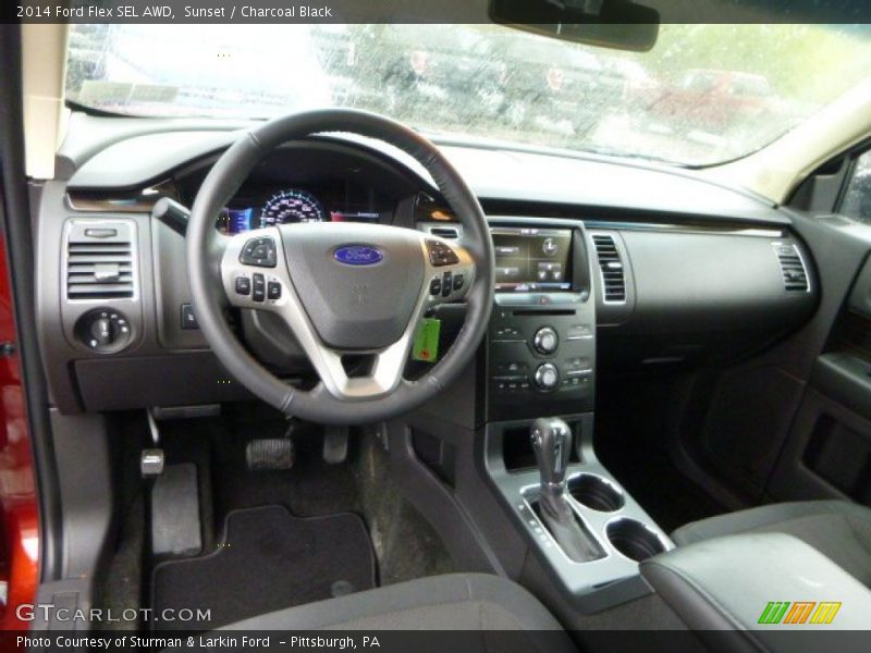 Sunset / Charcoal Black 2014 Ford Flex SEL AWD