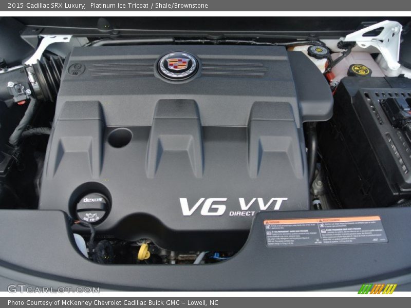 Platinum Ice Tricoat / Shale/Brownstone 2015 Cadillac SRX Luxury