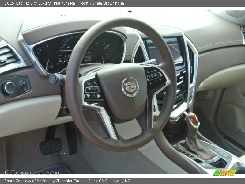 Platinum Ice Tricoat / Shale/Brownstone 2015 Cadillac SRX Luxury
