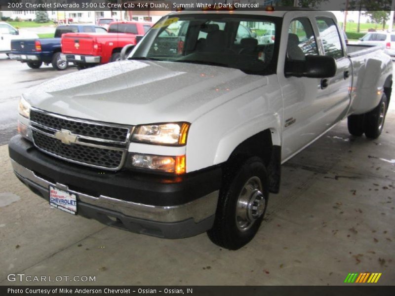 Summit White / Dark Charcoal 2005 Chevrolet Silverado 3500 LS Crew Cab 4x4 Dually