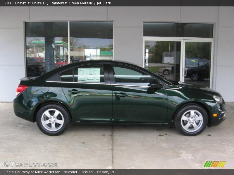 Rainforest Green Metallic / Jet Black 2015 Chevrolet Cruze LT