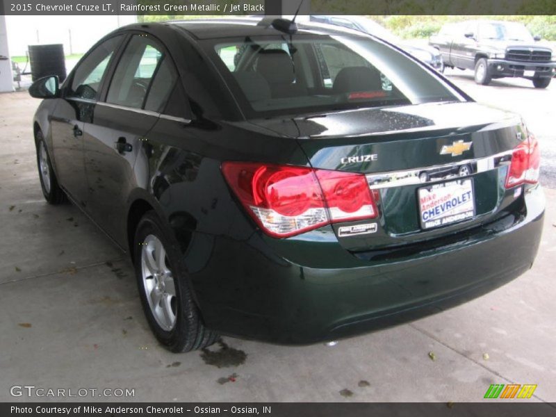 Rainforest Green Metallic / Jet Black 2015 Chevrolet Cruze LT