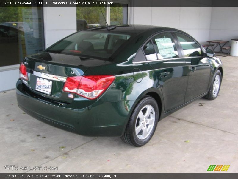 Rainforest Green Metallic / Jet Black 2015 Chevrolet Cruze LT