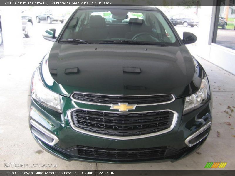 Rainforest Green Metallic / Jet Black 2015 Chevrolet Cruze LT
