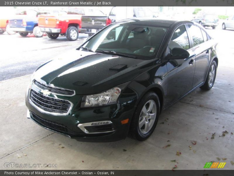 Rainforest Green Metallic / Jet Black 2015 Chevrolet Cruze LT
