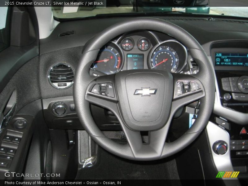 Silver Ice Metallic / Jet Black 2015 Chevrolet Cruze LT