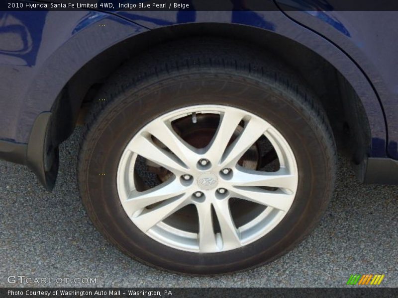 Indigo Blue Pearl / Beige 2010 Hyundai Santa Fe Limited 4WD