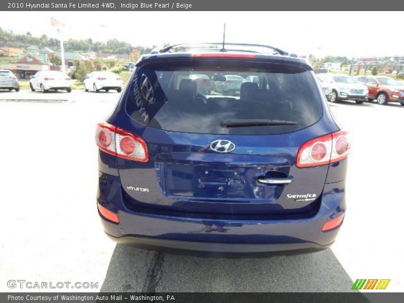 Indigo Blue Pearl / Beige 2010 Hyundai Santa Fe Limited 4WD
