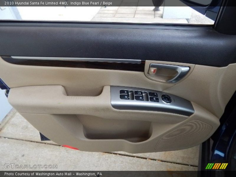 Indigo Blue Pearl / Beige 2010 Hyundai Santa Fe Limited 4WD