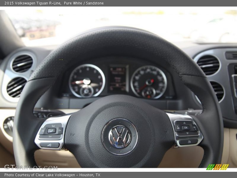 Pure White / Sandstone 2015 Volkswagen Tiguan R-Line