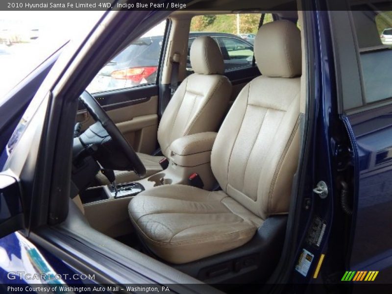 Indigo Blue Pearl / Beige 2010 Hyundai Santa Fe Limited 4WD