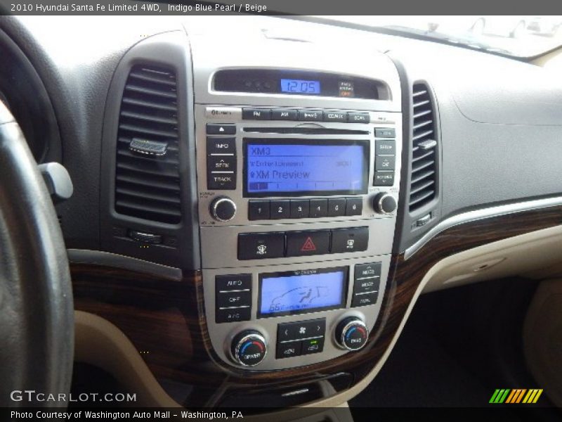 Indigo Blue Pearl / Beige 2010 Hyundai Santa Fe Limited 4WD