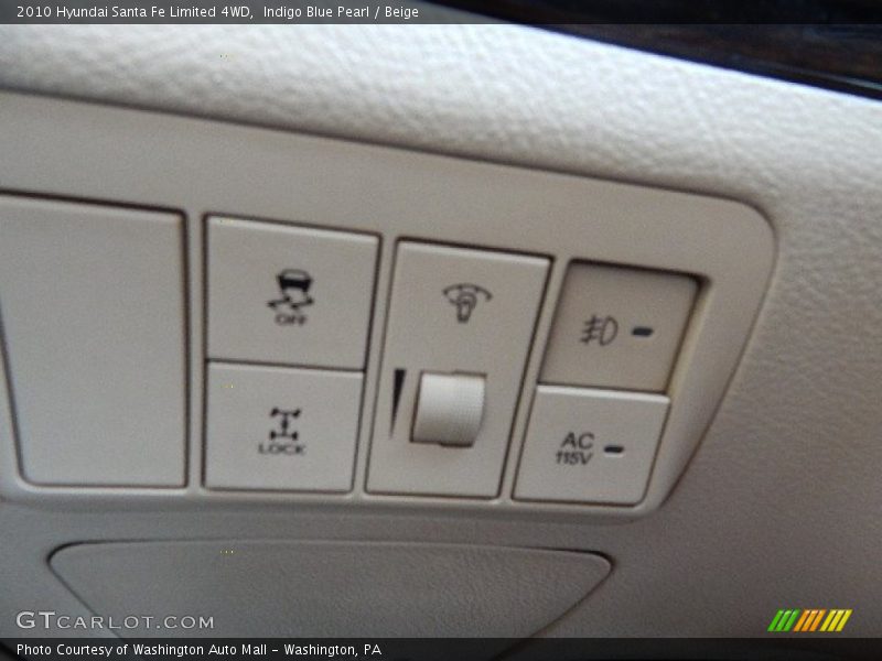 Indigo Blue Pearl / Beige 2010 Hyundai Santa Fe Limited 4WD