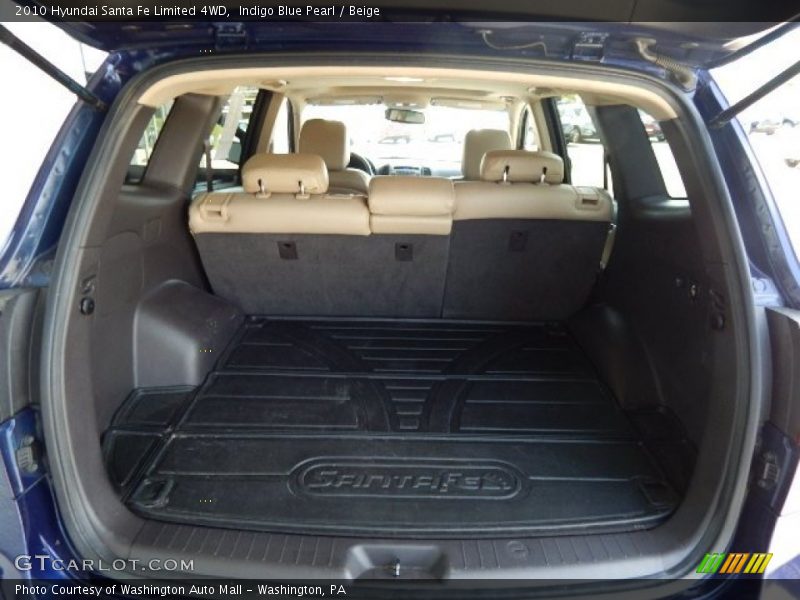 Indigo Blue Pearl / Beige 2010 Hyundai Santa Fe Limited 4WD