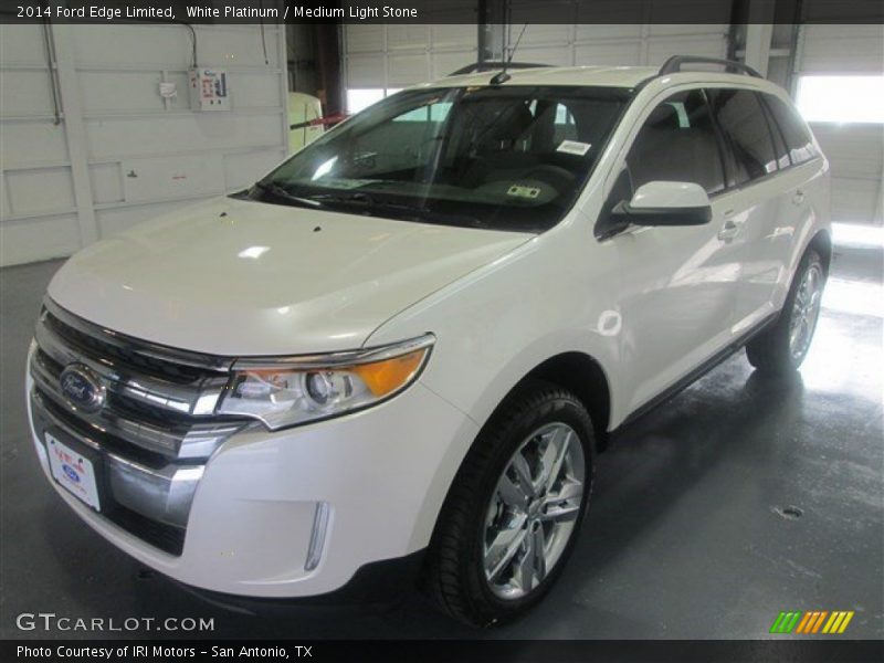 White Platinum / Medium Light Stone 2014 Ford Edge Limited