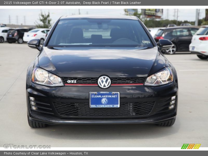 Deep Black Pearl / Titan Black Leather 2015 Volkswagen Golf GTI 4-Door 2.0T Autobahn